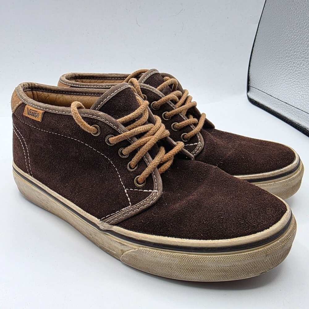 Vans Chukka Boot Womens Size 5.5 Rubber White Brown Sneaker Shoes Casual